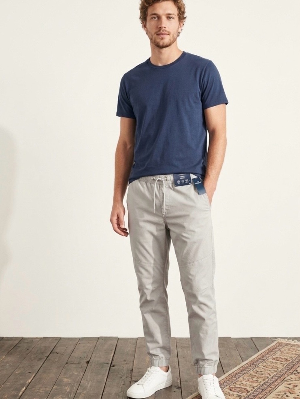 NWT Hollister Epic Flex Cooling Jogger Pants Men’s Large L Gray Chino Stretch